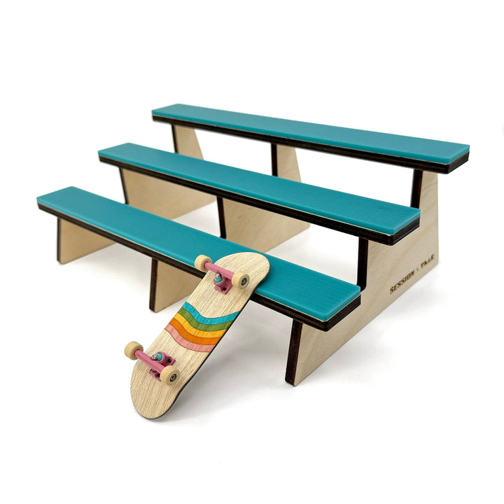 Session Fingerboards The Bleachers - Wooden Fingerboard Obstacle with Acrylic Surface