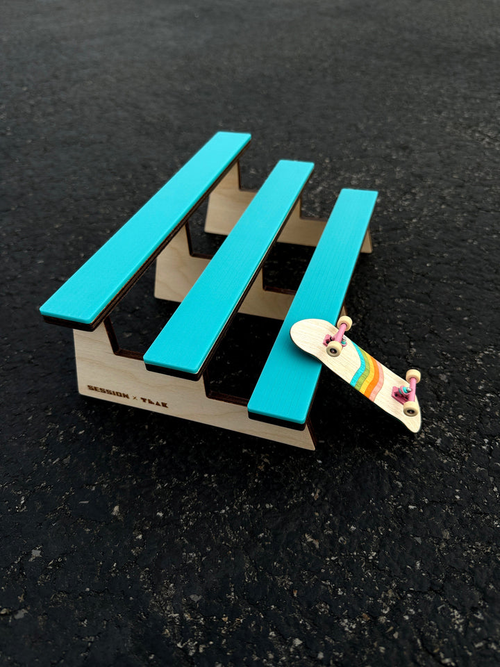 Session Fingerboards The Bleachers - Wooden Fingerboard Obstacle with Acrylic Surface