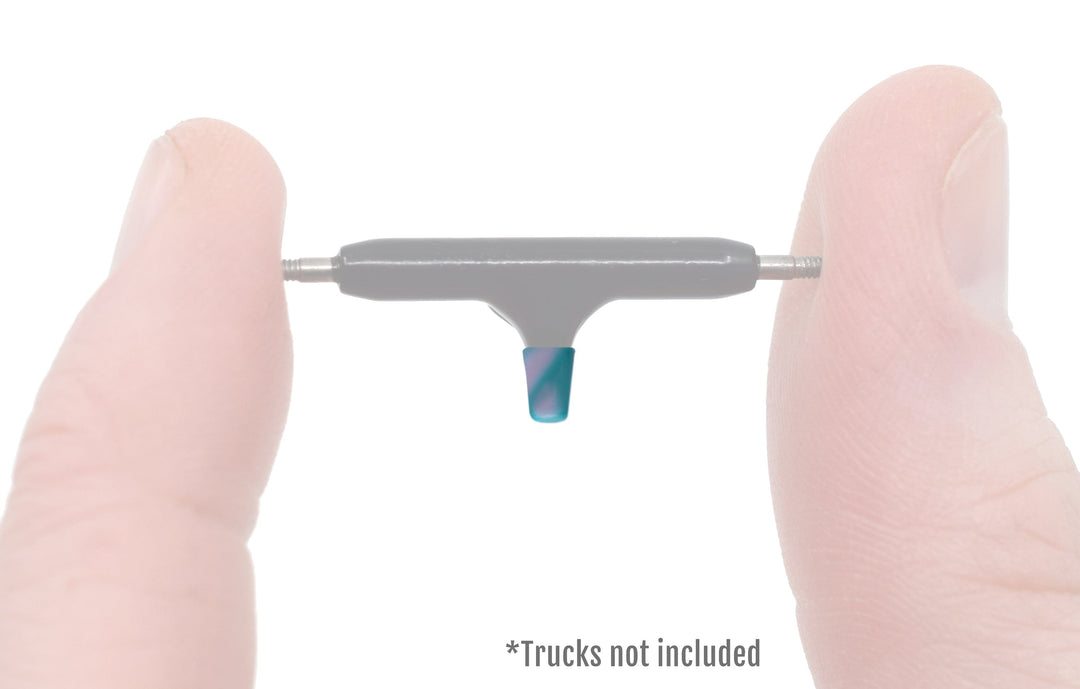 Teak Tuning Pro Duro Pivot Cups Fingerboard Tuning Kit - Set of 2 Pivot Cups & Pro Duro Bubble Bushings Set - Teal & Pink Swirl Colorway