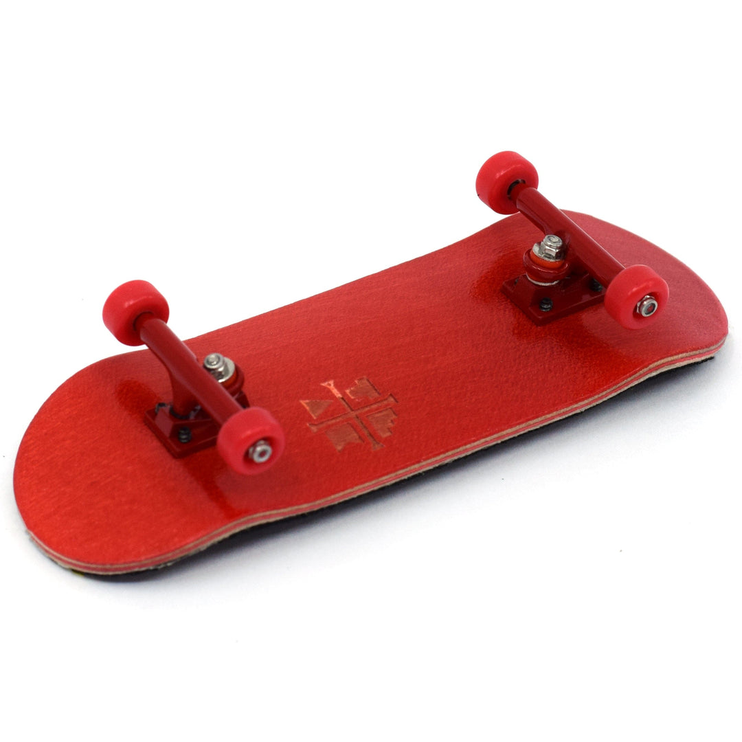 Teak Tuning 32mm Prolific Gen2 Fingerboard Complete - "Red Rover" Colorway - Gen2 Prodigy Trucks + Pro Duro Bubble Bushings