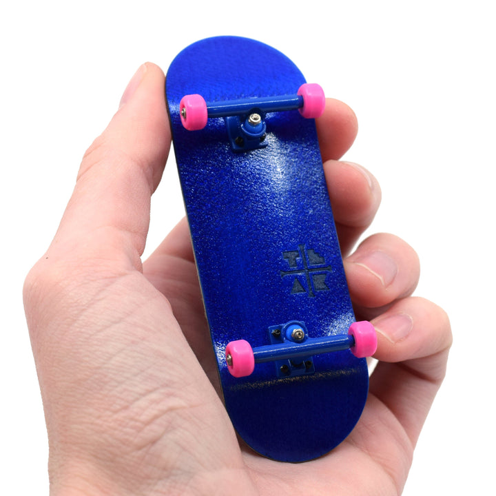 Teak Tuning 32mm Prolific Gen2 Fingerboard Complete - "Blue & Pink" Colorway - Gen2 Prodigy Trucks + Pro Duro Bubble Bushings