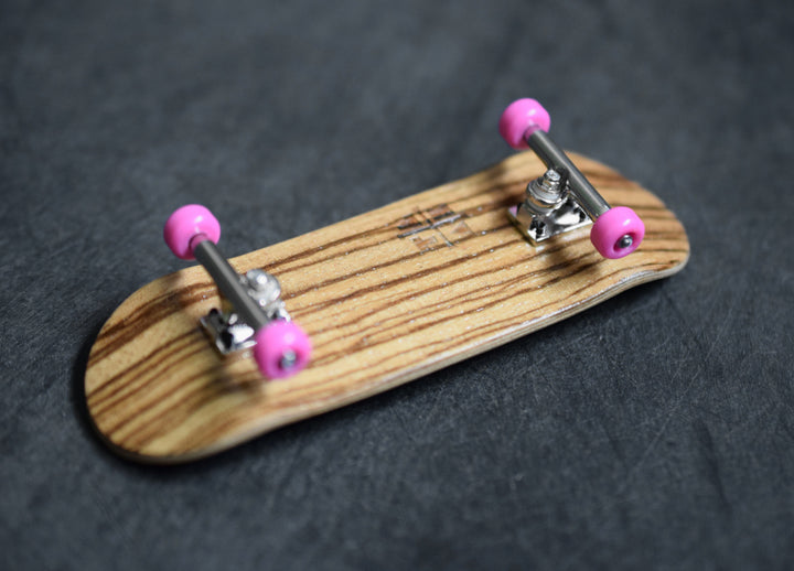 Teak Tuning 32mm Prolific Gen2 Fingerboard Complete - "Pink Zebra" Colorway - Gen2 Prodigy Trucks + Pro Duro Bubble Bushings