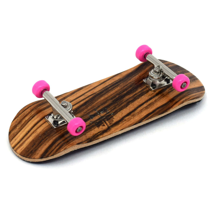 Teak Tuning 32mm Prolific Gen2 Fingerboard Complete - "Pink Zebra" Colorway - Gen2 Prodigy Trucks + Pro Duro Bubble Bushings