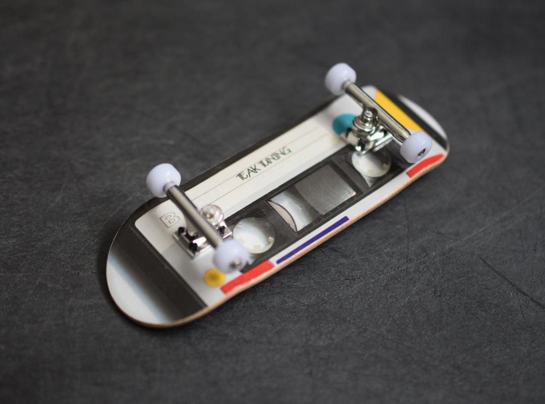 Teak Tuning 32mm Prolific Gen2 Fingerboard Complete - "Cassette Tape" Graphic - Gen2 Prodigy Trucks + Pro Duro Bubble Bushings