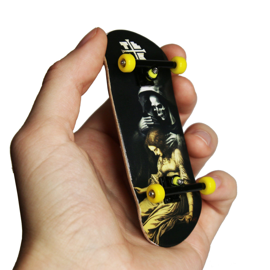 Teak Tuning 34mm Prolific Gen2 Fingerboard Complete - "The Visit" Graphic - Gen2 Prodigy Trucks + Pro Duro Bubble Bushings