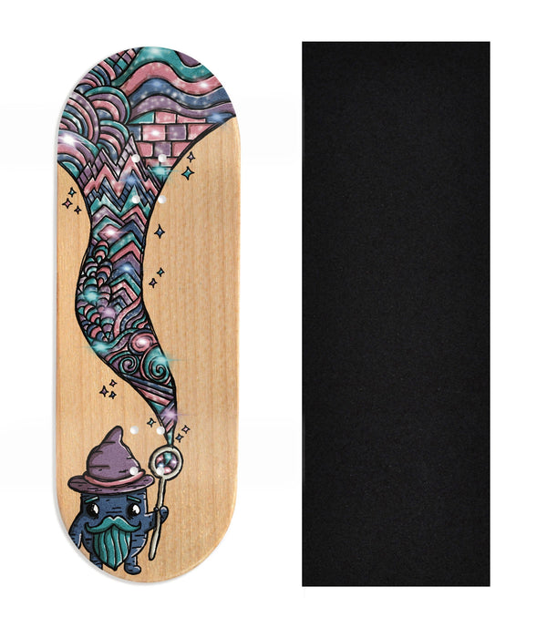 Heat Transfer Graphic Wooden Fingerboard Deck, Design Contest 2024 Winner, Mandrake_creative_co - "Spellbound"