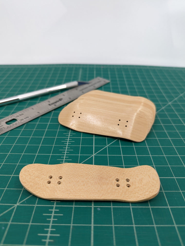 Teak Tuning 10pk Maker Series Maple Wooden Carlsbad Cruiser Fingerboard Deck, "Unbranded" - 34mm x 100mm