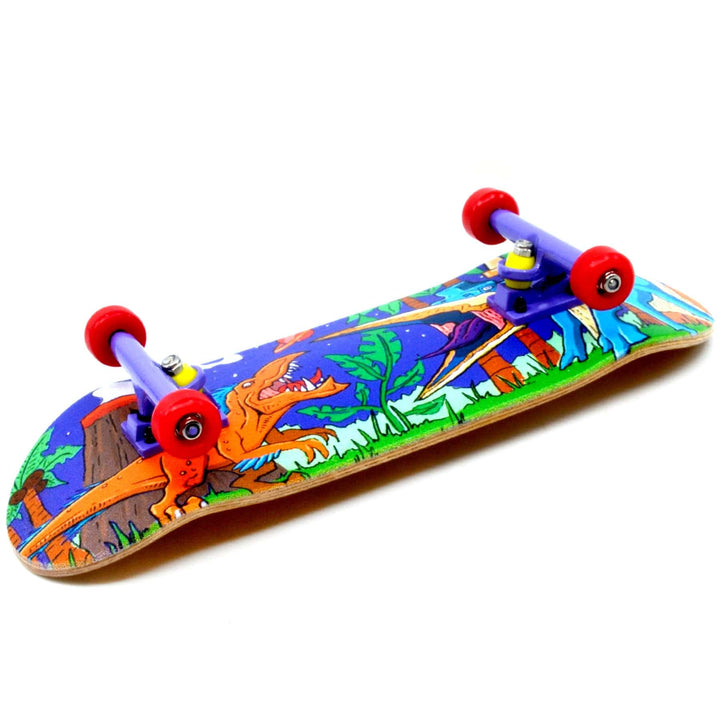 Teak Tuning 34mm Prolific Gen2 Fingerboard Complete - "Chilla'saurus" Graphic - Gen2 Prodigy Trucks + Pro Duro Bubble Bushings