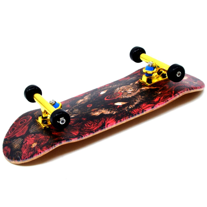 Teak Tuning 34mm Prolific Gen2 Fingerboard Complete - "Howl in the Night" Graphic - Gen2 Prodigy Trucks + Pro Duro Bubble Bushings