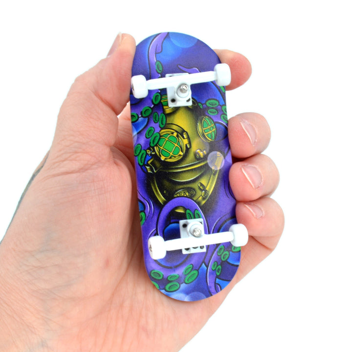 Teak Tuning 34mm Prolific Gen2 Fingerboard Complete - "Deep Sea Dive" Graphic - Gen2 Prodigy Trucks + Pro Duro Bubble Bushings