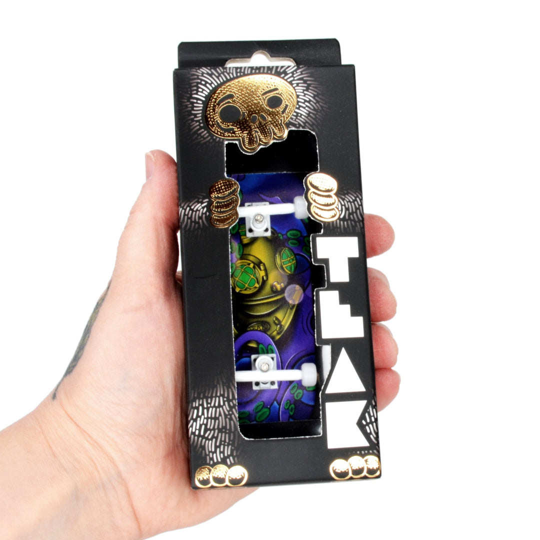 Teak Tuning 34mm Prolific Gen2 Fingerboard Complete - "Deep Sea Dive" Graphic - Gen2 Prodigy Trucks + Pro Duro Bubble Bushings