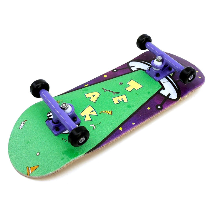 Teak Tuning 34mm Prolific Gen2 Fingerboard Complete - "UFO Sighting" Graphic - Gen2 Prodigy Trucks + Pro Duro Bubble Bushings
