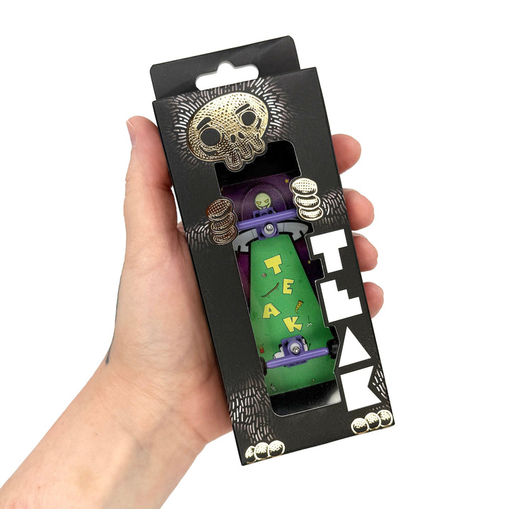 Teak Tuning 34mm Prolific Gen2 Fingerboard Complete - "UFO Sighting" Graphic - Gen2 Prodigy Trucks + Pro Duro Bubble Bushings