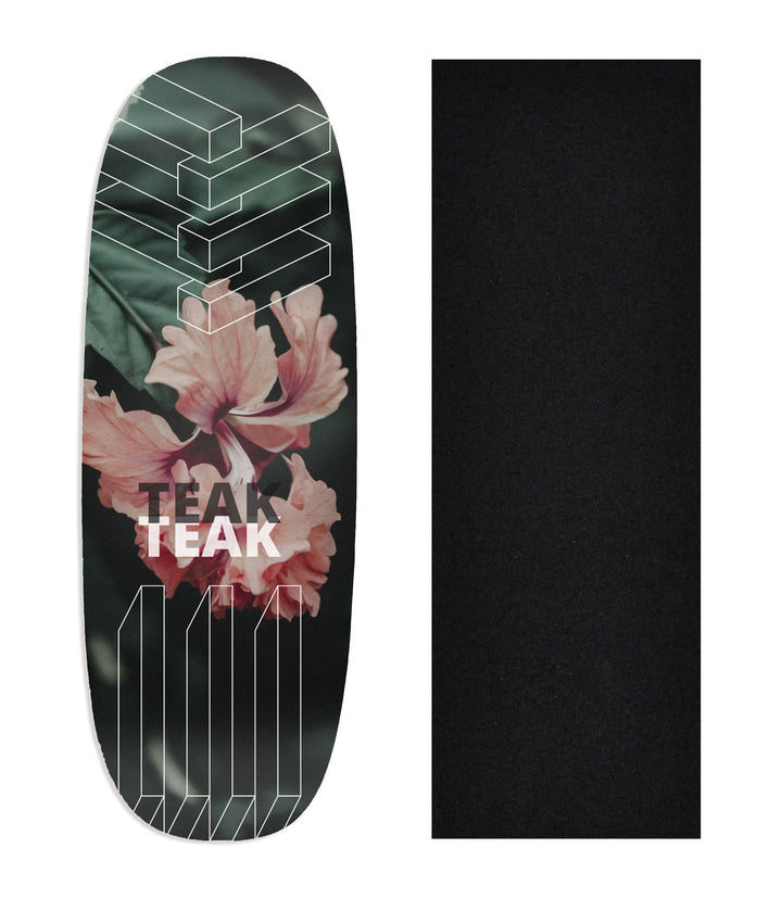 Teak Tuning Heat Transfer Graphic Wooden Fingerboard Deck, "Elliot Vair" Team Rider Collaboration V1 Ohhh Deck