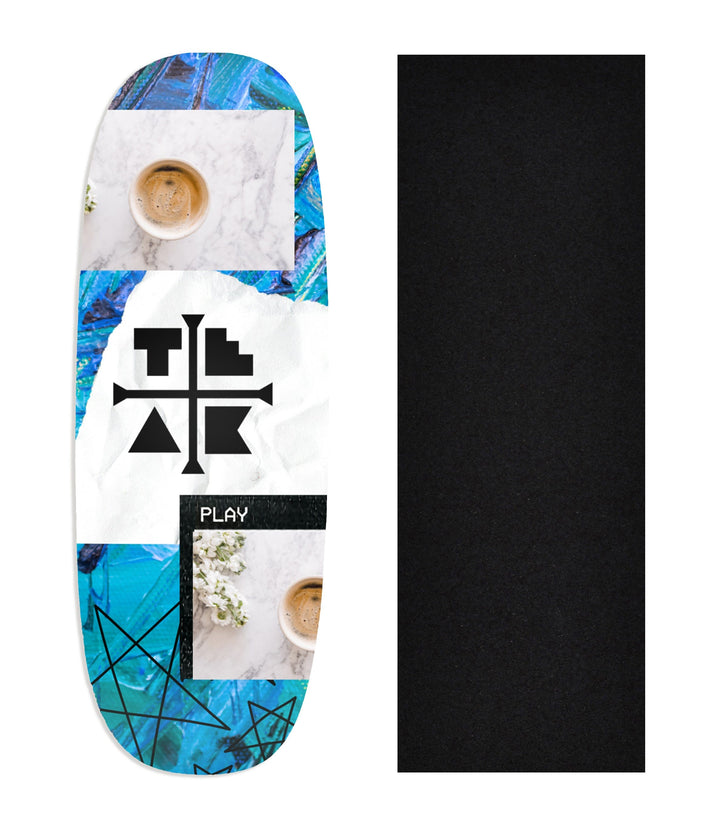 Teak Tuning Heat Transfer Graphic Wooden Fingerboard Deck, "Elliot Vair" Team Rider Collaboration V3 Ohhh Deck
