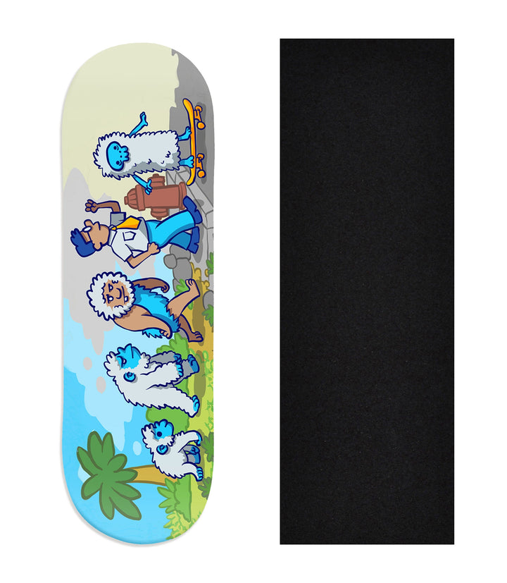 Teak Tuning Heat Transfer Graphic Wooden Fingerboard Deck, "Evolution" 29mm Deck