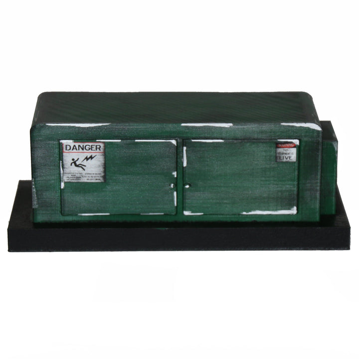 Teak Tuning Shock Box Fingerboard Ramp - 6.5 Inches - Hand Painted & Distressed Ramp by Future Bound Prints