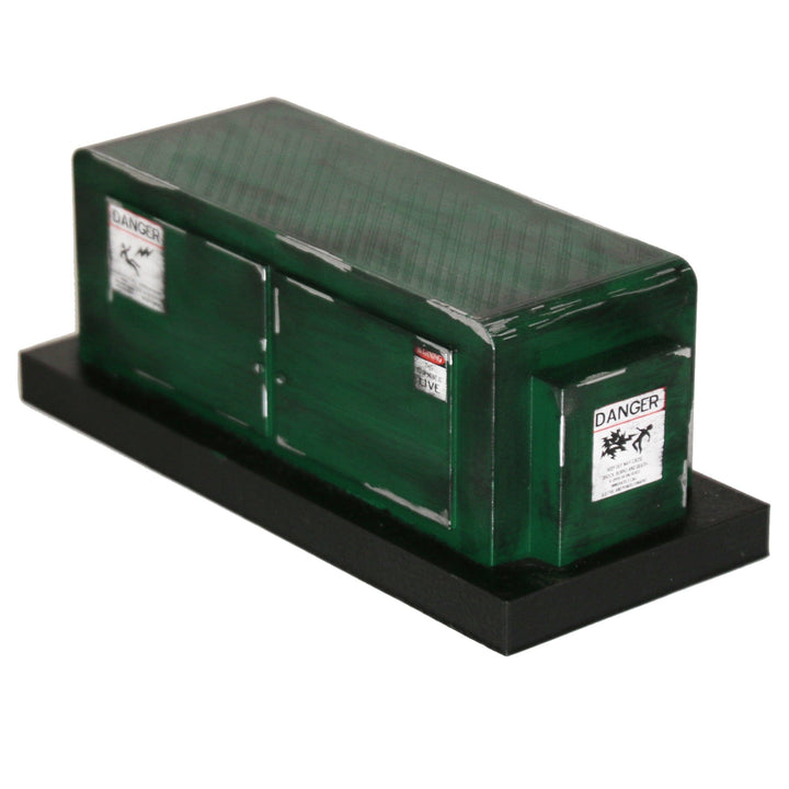 Teak Tuning Shock Box Fingerboard Ramp - 6.5 Inches - Hand Painted & Distressed Ramp by Future Bound Prints