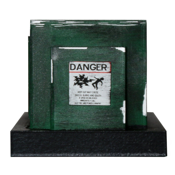 Teak Tuning Shock Box Fingerboard Ramp - 6.5 Inches - Hand Painted & Distressed Ramp by Future Bound Prints