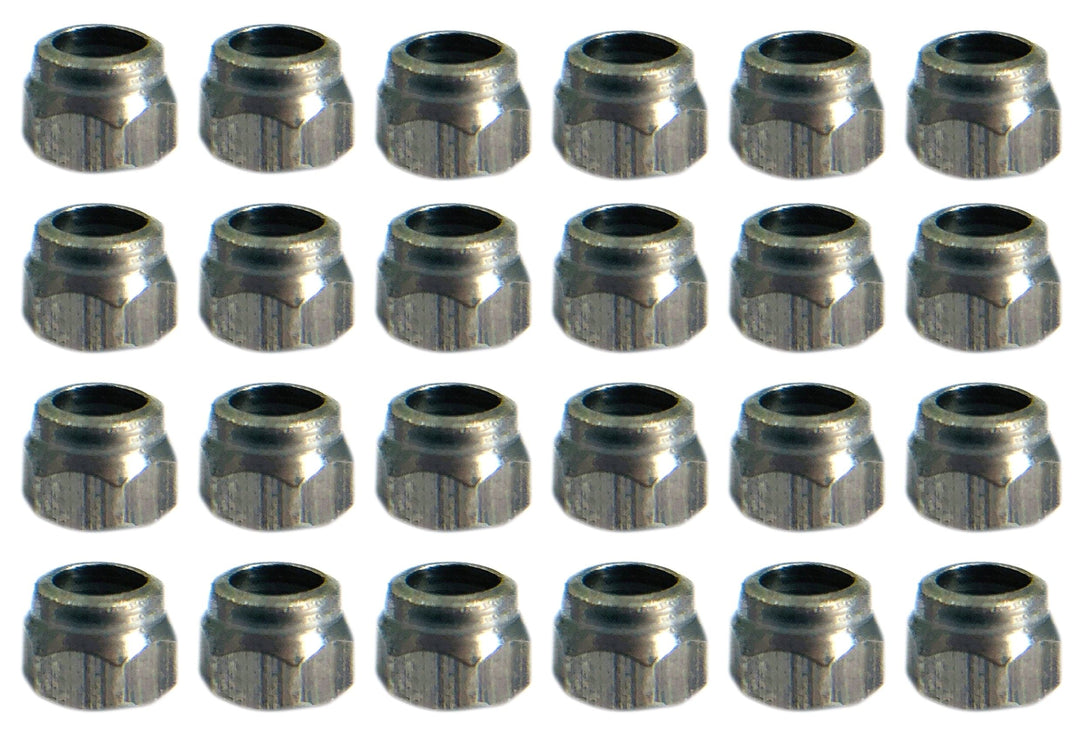 Teak Tuning 24PK Makers Series Professional Nylon Insert Fingerboard Lock Nuts (Stainless Steel)