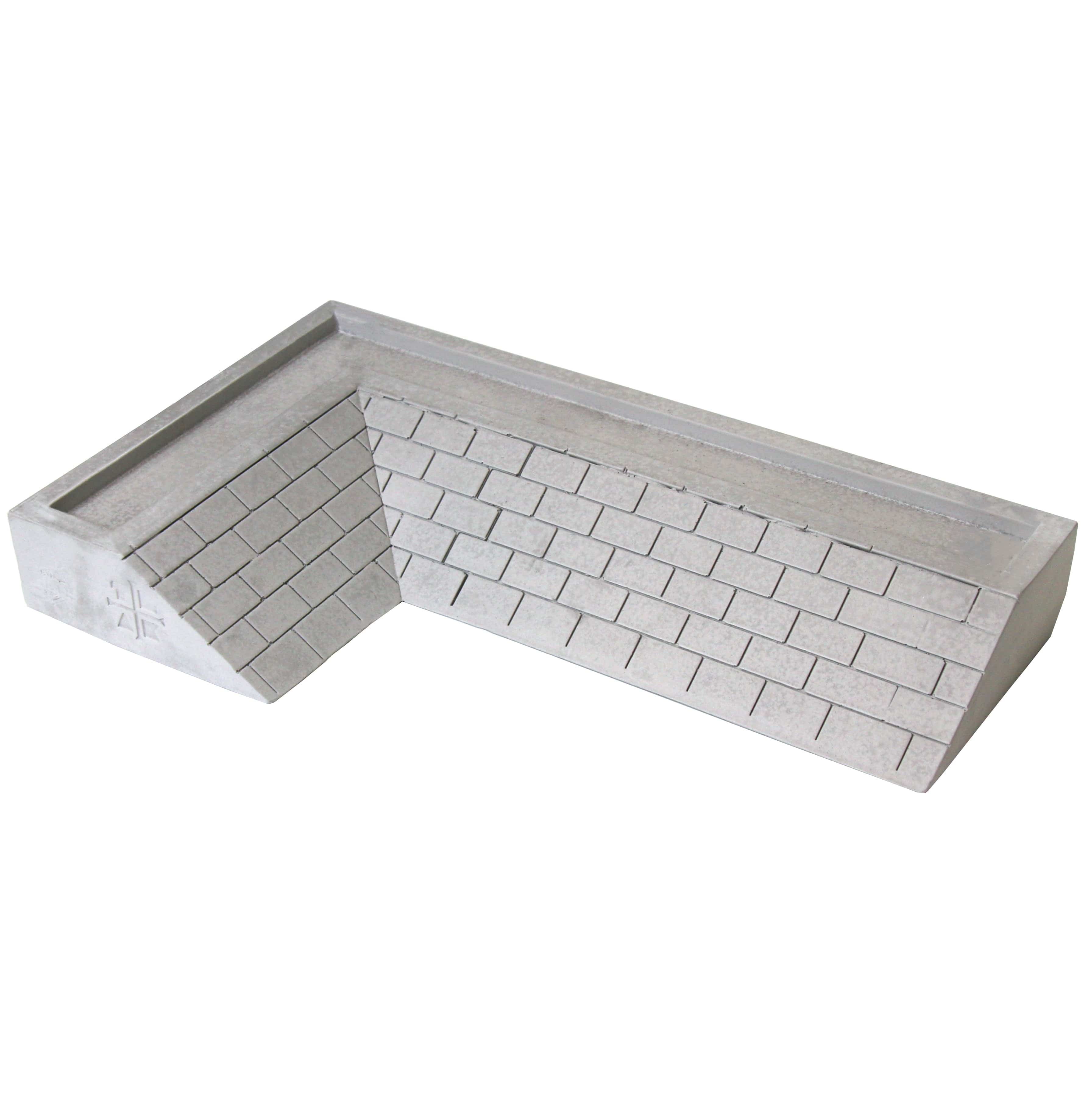 Monument Series Concrete L Bank - 11.5 Inches - Teak Tuning x Mini