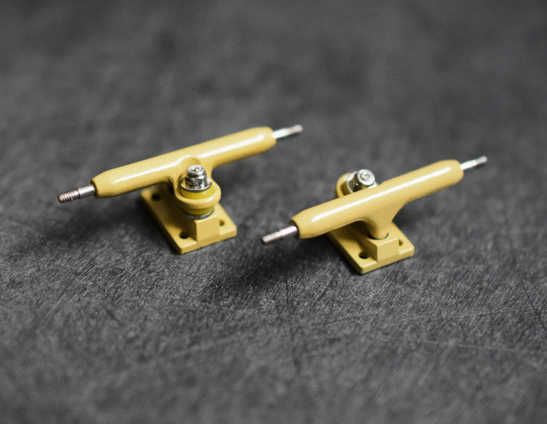 Teak Tuning 32mm Prodigy Gen2 Pro Fingerboard Trucks - Yellow Colorway - Includes Pro Duro Bubble Bushings