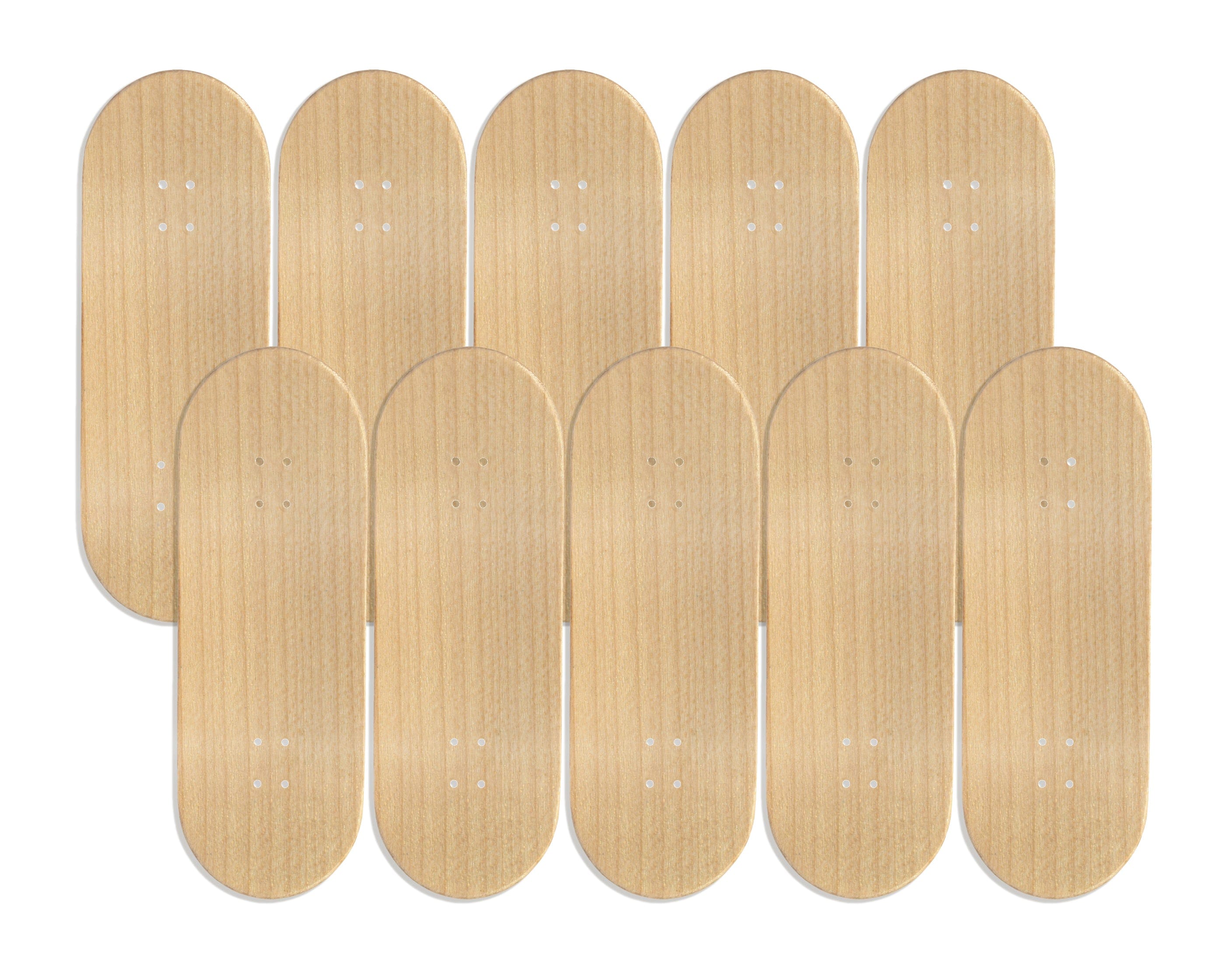 10pk Maker Series Maple Wooden Fingerboard Deck, "Unbranded" 32mm x