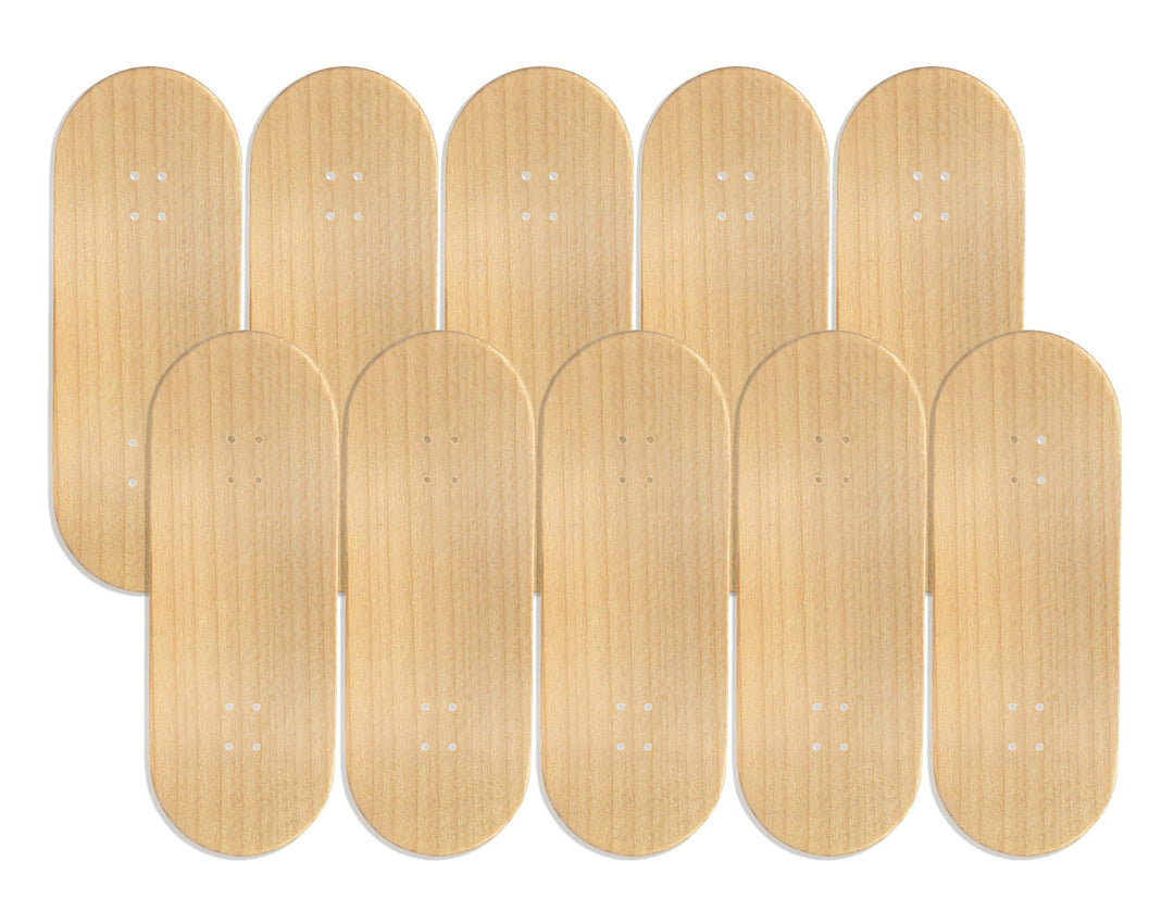 Teak Tuning 10pk Maker Series Maple Wooden Fingerboard Deck, "Unbranded" - 34mm x 97mm