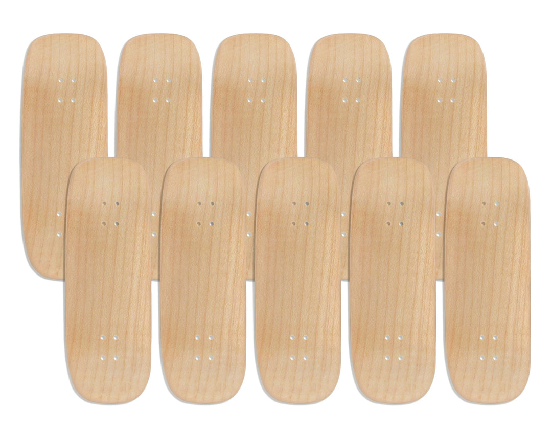 Teak Tuning 10pk Maker Series Maple Wooden Boxy Fingerboard Decks, "Unbranded" - 33.5mm x 100mm