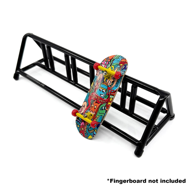 Teak Tuning Pro Fingerboards GrindRight Realistic Bike Rack Fingerboard Rail - 8 Inches - Black Edition