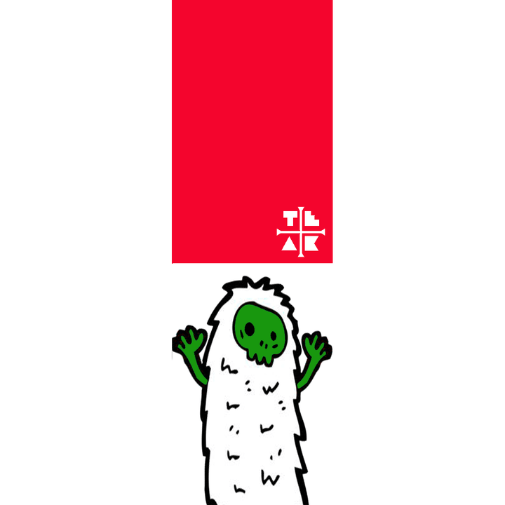 Teak Tuning Limited Edition "Christmas Yeti" Deck Graphic Christmas Wrap (Transparent Background) - 35mm x 110mm