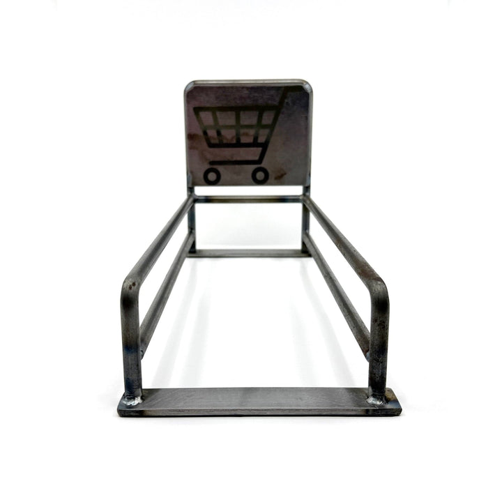 Teak Tuning Pro Fingerboards GrindRight Shopping Cart Coral Fingerboard Rail - 10 Inches - Raw Steel Edition