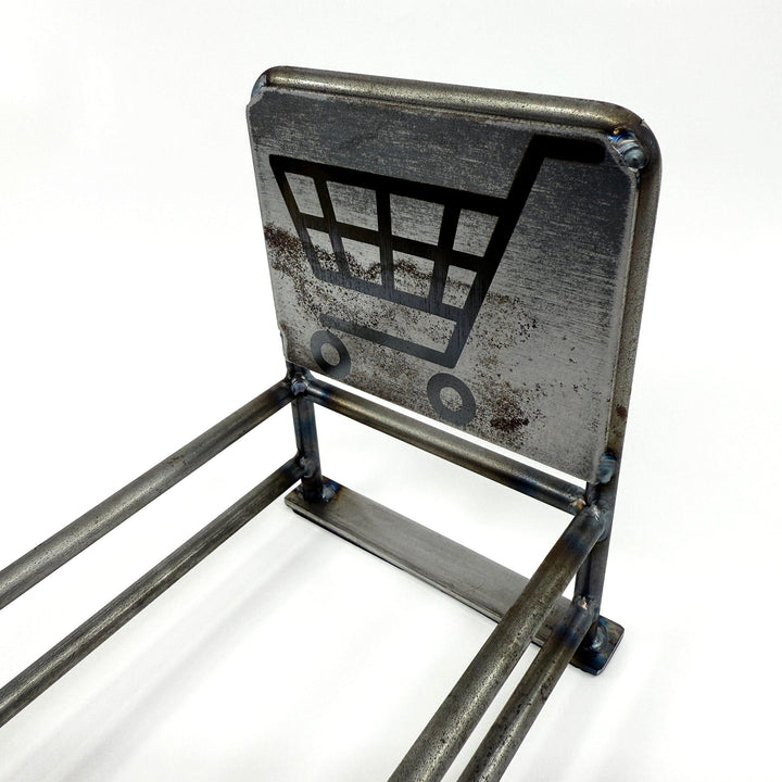 Teak Tuning Pro Fingerboards GrindRight Shopping Cart Coral Fingerboard Rail - 10 Inches - Raw Steel Edition