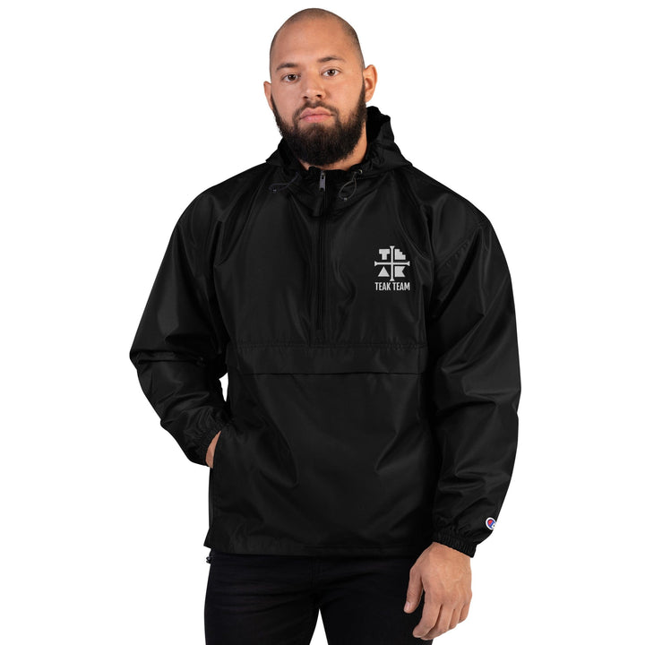 Teak Tuning Pro Fingerboards Teak Team Embroidered Champion Windbreaker Jacket - Teak Team Merch