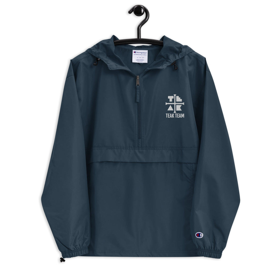 Teak Tuning Pro Fingerboards Teak Team Embroidered Champion Windbreaker Jacket - Teak Team Merch Navy / S
