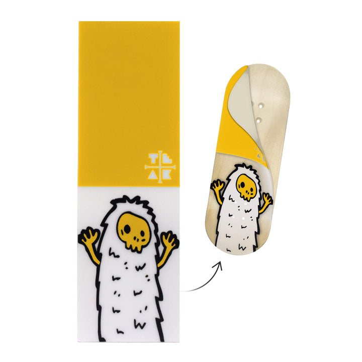 Teak Tuning "Yellow Yeti" Deck Graphic Wrap (Transparent Background) - 35mm x 110mm