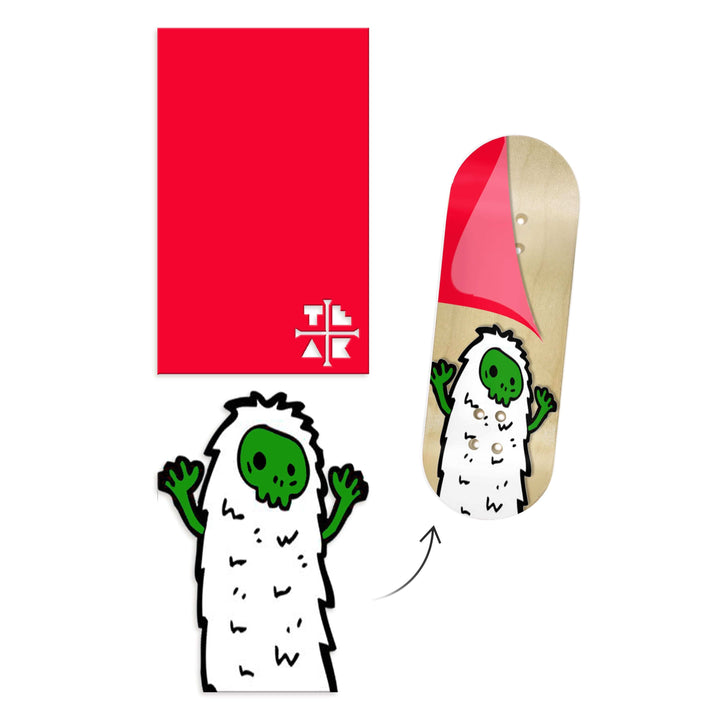 Teak Tuning Limited Edition "Christmas Yeti" Deck Graphic Christmas Wrap (Transparent Background) - 35mm x 110mm