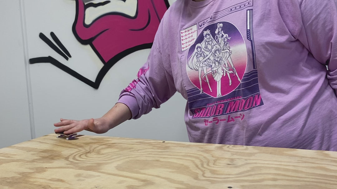 32mm Prolific Gen2 Fingerboard Complete - "Purple Yeti" Graphic - Gen2 Prodigy Trucks + Pro Duro Bubble Bushings