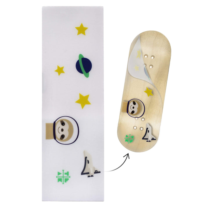Teak Tuning "Sloth in Space" Deck Graphic Wrap (Transparent Background) - 35mm x 110mm