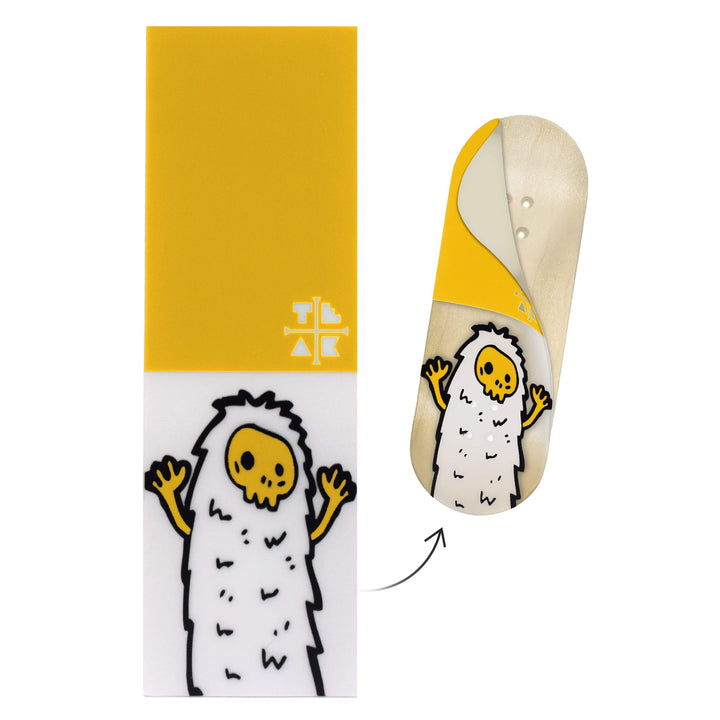 Teak Tuning "Yellow Yeti" Deck Graphic Wrap (Transparent Background) - 35mm x 110mm