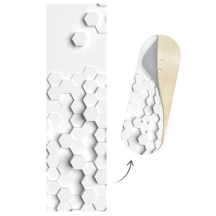 Teak Tuning Limited Edition "Raised Hexagons" Deck Graphic Wrap - 35mm x 110mm