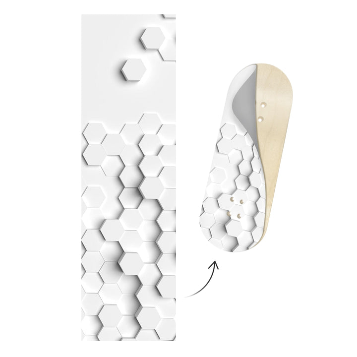 Teak Tuning Limited Edition "Raised Hexagons" Deck Graphic Wrap - 35mm x 110mm