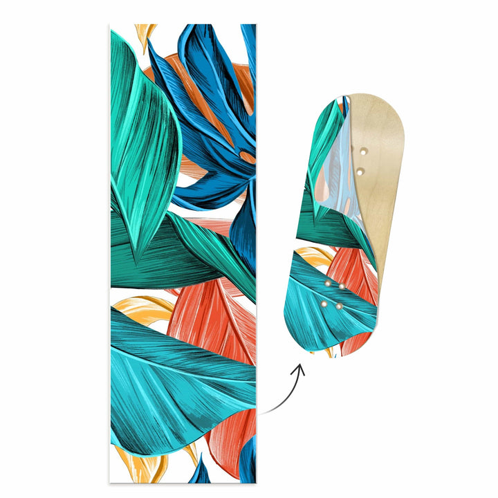 Teak Tuning Limited Edition "Colored Leaves" Deck Graphic Wrap - 35mm x 110mm
