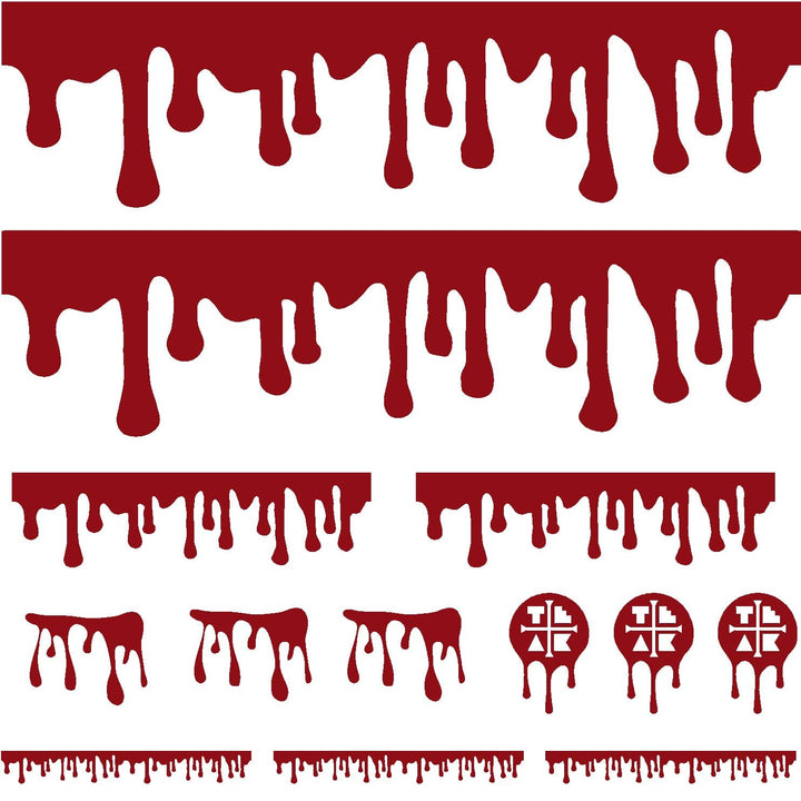 Teak Tuning DIY Slime Drip Stickers from Ramps/Deck (Extra Large 11" Sticker Sheet) Dark Red