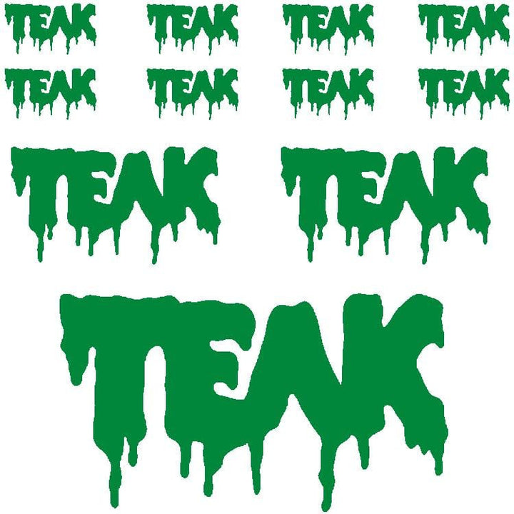 Teak Tuning OG Teak Slime Sticker Sheet (11 Stickers) Green