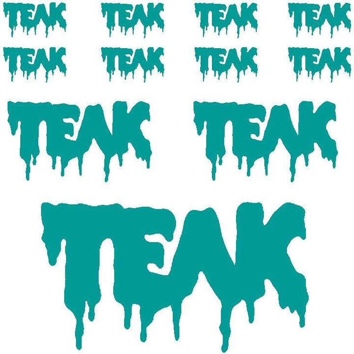 Teak Tuning OG Teak Slime Sticker Sheet (11 Stickers) Turquoise