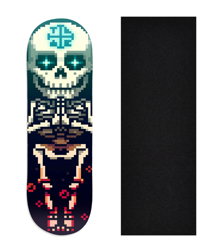 Teak Tuning Heat Transfer Graphic Wooden Fingerboard Deck, "Ancient Light" 29mm Deck