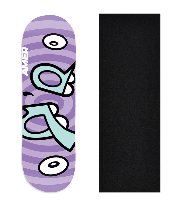 Teak Tuning Heat Transfer Graphic Wooden Fingerboard Deck, Amer - Entry#54 29mm Deck