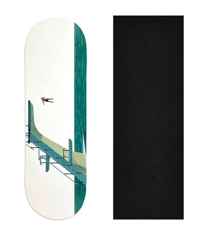 Teak Tuning Heat Transfer Graphic Wooden Fingerboard Deck, Samual Walker - Entry #79 29mm Deck
