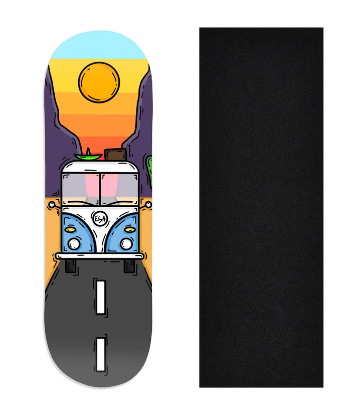 Teak Tuning Heat Transfer Graphic Wooden Fingerboard Deck, @esofiaa- Entry#104 29mm Deck